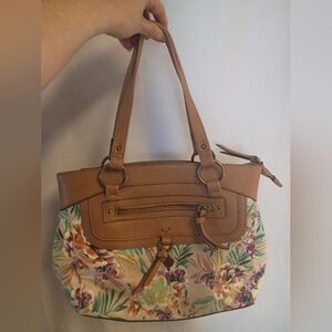 Rosetti Brown Floral Shoulder Bag